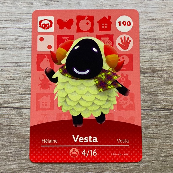 Genuine Animal Crossing Amiibo Card Vesta - Picture 1 of 5